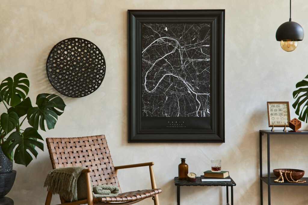 quadro decorativo com moldura para sala